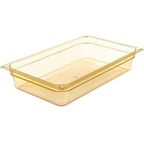 Carlisle 10401B13 Storplus Full Size Amber High Heat Food Pan - 4" Deep