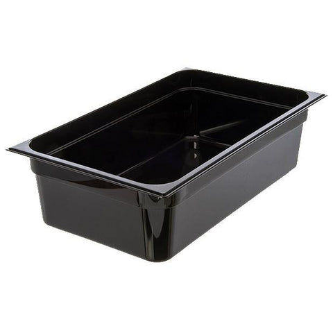 Carlisle 10402B03 Storplus Full Size Black High Heat Food Pan - 6" Deep