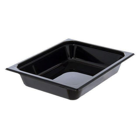 Carlisle 10420B03 Storplus 1/2 Size Black High Heat Food Pan - 2-1/2" Deep