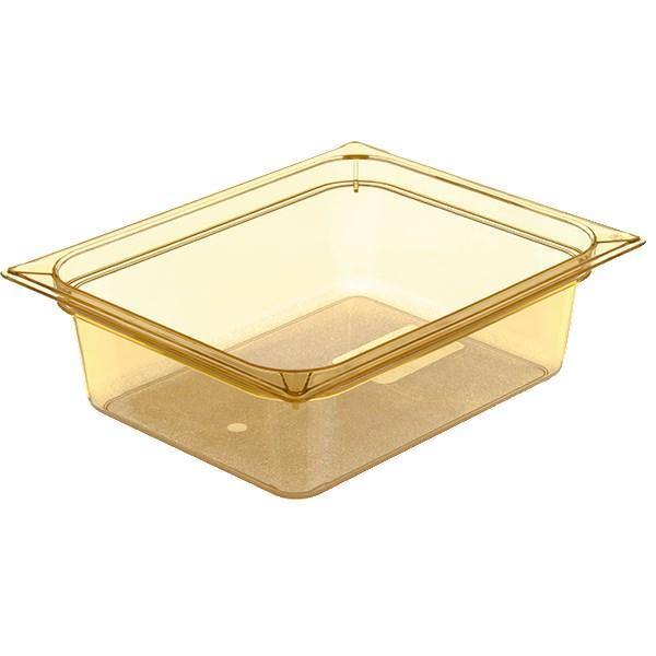 Carlisle 10421B13 Storplus 1/2 Size Amber High Heat Food Pan - 4" Deep