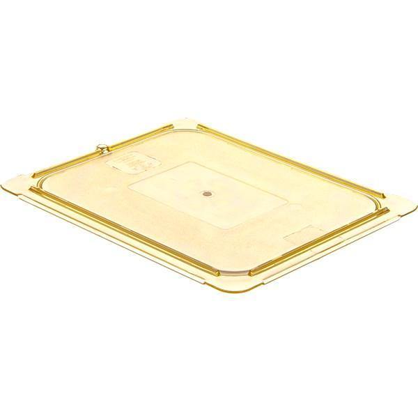 Carlisle 10436U13 Storplus 1/2 Size Amber Universal High Heat Flat Lid