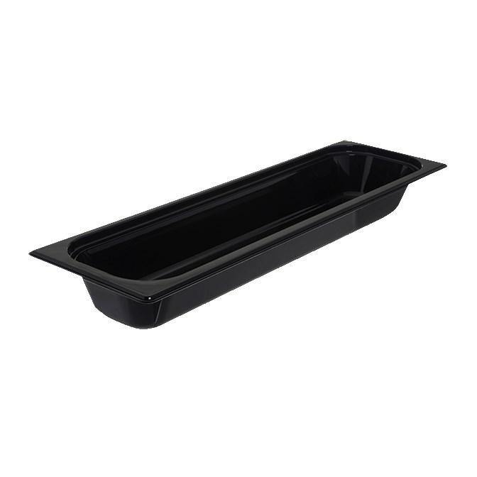 Carlisle 10440B03 Storplus 1/2 Size Long Black High Heat Food Pan - 2-1/2" Deep