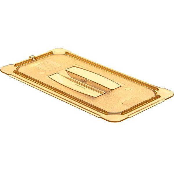 Carlisle 10470U13 Storplus 1/3 Size Amber Universal High Heat Handled Lid