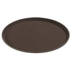 Carlisle 1100GL076 Tan 11" Round Griplite Non Skid Serving Tray