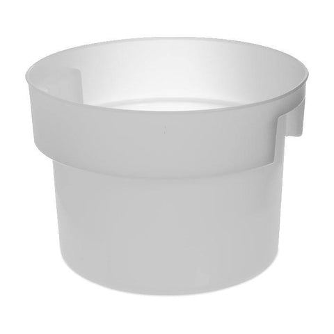 Carlisle 120002 Bain Marie 12 Qt. Round Food Storage Container, White Polyethylene