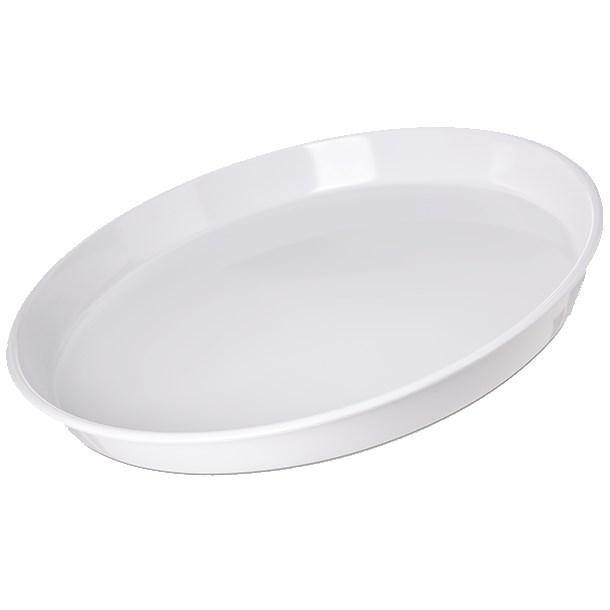 Carlisle 130002 Bar Tray, 13" dia., round, melamine, white, NSF