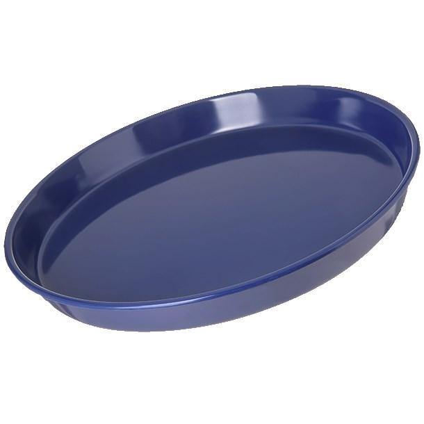 Carlisle 130060 Bar Tray, 13" dia., round, melamine, cobalt blue