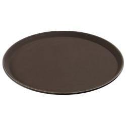 Carlisle 1400GL076 Griplite 14" Tan Round Non Skid Serving Tray