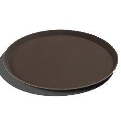 Carlisle 1600GL076 Griplite 16" Tan Round Non Skid Serving Tray