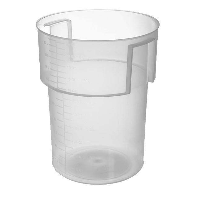Carlisle 220530 Bain Marie 22 Qt. Translucent Round Polypropylene Food Storage Container