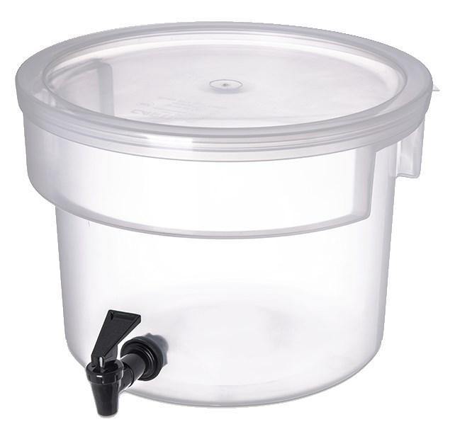 Carlisle 221930 3 Gallon See-Thru Round Beverage Dispenser (No Base)