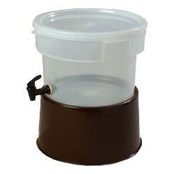 Carlisle 222701 3 Gallon See-Thru Round Beverage Dispenser with Base