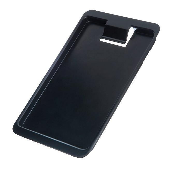 Carlisle 302003 Rectangular Check Holder Tip Tray - 7-3/4 x 4-3/8" , Styrene, Black