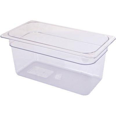 Carlisle 3066007 Storplus 1/3 Size Clear Food Pan - 2-1/2" Deep, Polycarbonate