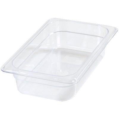 Carlisle 3068007 Storplus 1/4 Size Clear Food Pan - 2-1/2" Deep, Polycarbonate