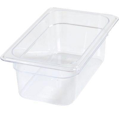 Carlisle 3068107 Storplus 1/4 Size Clear Food Pan - 4" Deep, Polycarbonate