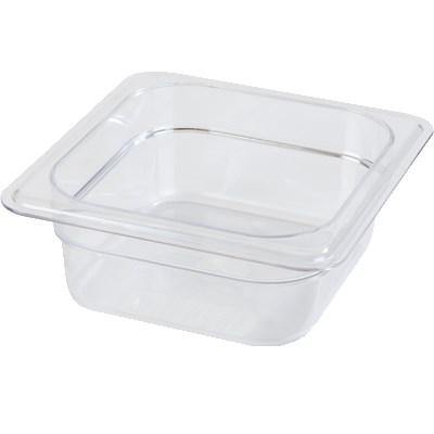 Carlisle 3068307 Storplus 1/6 Size Clear Food Pan - 2-1/2" Deep, Polycarbonate