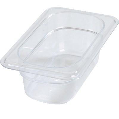 Carlisle 3068607 Storplus 1/9 Size Clear Food Pan - 2-1/2" Deep, Polycarbonate