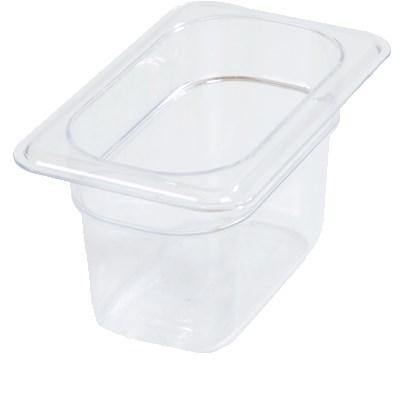 Carlisle 3068707 Storplus 1/9 Size Clear Food Pan - 4" Deep, Polycarbonate