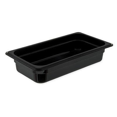 Carlisle 3086003 Storplus 1/3 Size Black High Heat Food Pan - 2-1/2" Deep