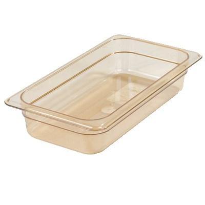 Carlisle 3086013 Storplus 1/3 Size Amber High Heat Food Pan - 2-1/2" Deep