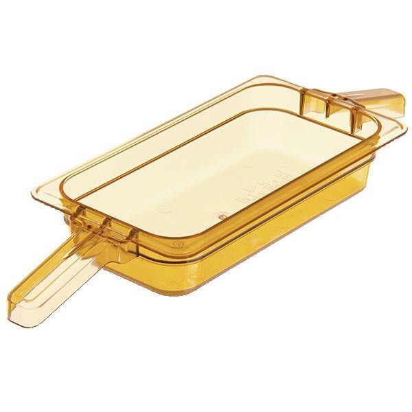 Carlisle 30860HH13 Storplus 1/3 Size Amber High Heat Food Pan with 2 Handles