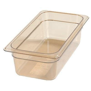 Carlisle 3086113 Storplus 1/3 Size Amber High Heat Food Pan - 4" Deep