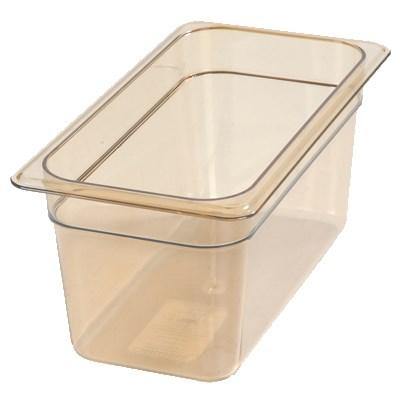 Carlisle 3086213 Storplus 1/3 Size Amber High Heat Food Pan - 6" Deep