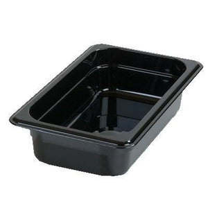 Carlisle 3088003 Storplus 1/4 Size Black High Heat Food Pan - 2-1/2" Deep