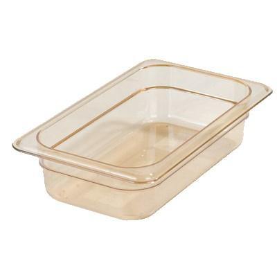 Carlisle 3088013 Storplus 1/4 Size Amber High Heat Food Pan - 2-1/2" Deep