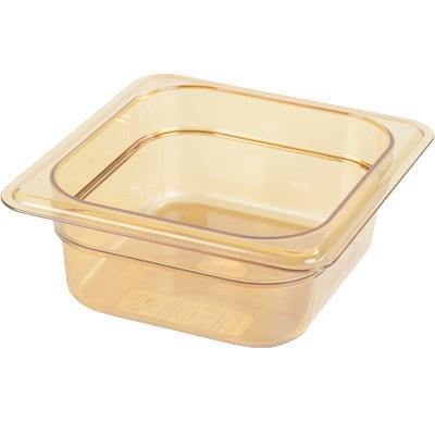 Carlisle 3088313 Storplus 1/6 Size Amber High Heat Food Pan - 2-1/2" Deep