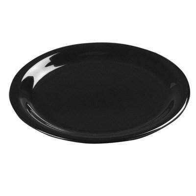 Carlisle 3300403 Sierrus 9" Black Narrow Rim Melamine Plate