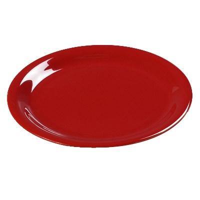 Carlisle 3300405 Sierrus 9" Red Narrow Rim Melamine Plate