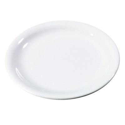 Carlisle 3300602 Sierrus 7-1/4" White Narrow Rim Melamine Salad Plate