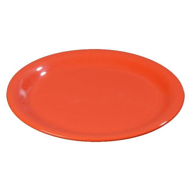 Carlisle 3300652 Sierrus 7-1/4" Sunset Orange Narrow Rim Melamine Salad Plate