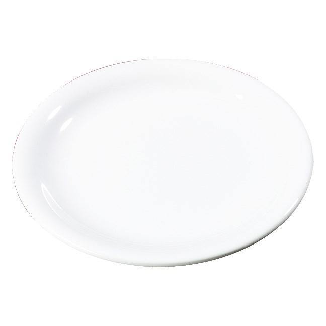 Carlisle 3300802 Sierrus 6-1/2" White Narrow Rim Melamine Pie Plate