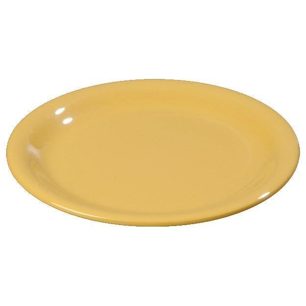 Carlisle 3300822 Sierrus 6-1/2" Honey Yellow Narrow Rim Pie Melamine Plate