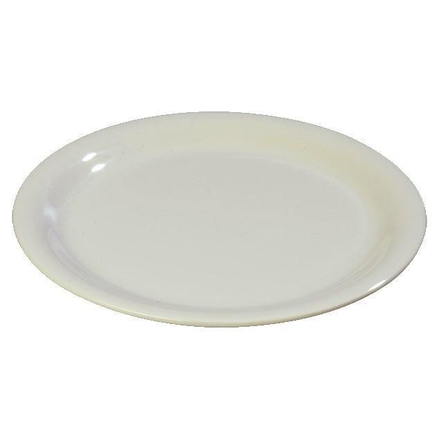Carlisle 3300842 Sierrus 6-1/2" Bone Narrow Rim Melamine Pie Plate