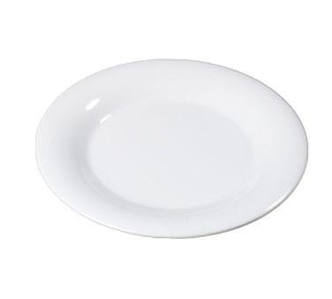 Carlisle 3301002 Sierrus 10-1/2" White Wide Rim Melamine Plate