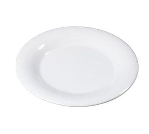 Carlisle 3301002 Sierrus 10-1/2" White Wide Rim Melamine Plate