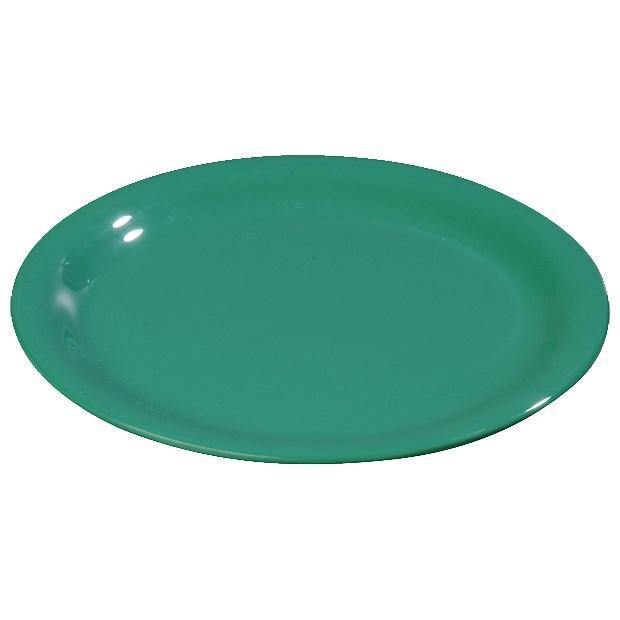 Carlisle 3301009 Sierrus 10-1/2" Meadow Green Wide Rim Melamine Plate
