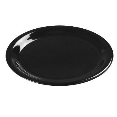 Carlisle 3301203 Sierrus 9" Black Wide Rim Melamine Plate