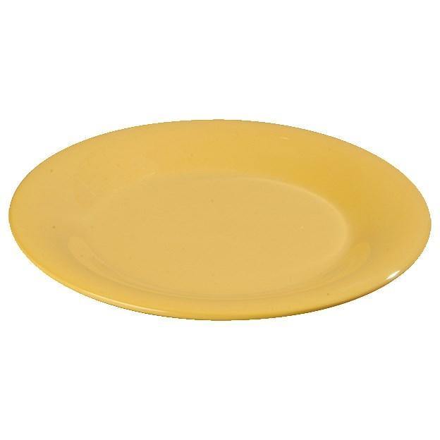Carlisle 3301222 Sierrus 9" Honey Yellow Wide Rim Melamine Plate