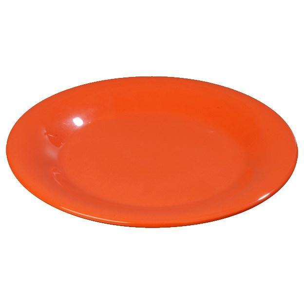 Carlisle 3301252 Sierrus 9" Sunset Orange Wide Rim Melamine Plate