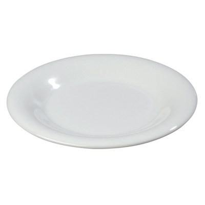 Carlisle 3301602 Sierrus 7-1/2" White Wide Rim Melamine Salad Plate