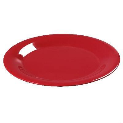 Carlisle 3301605 Sierrus 7-1/2" Red Wide Rim Melamine Salad Plate