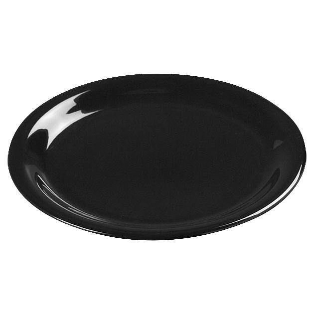 Carlisle 3301803 Sierrus 6-1/2" Black Wide Rim Melamine Pie Plate