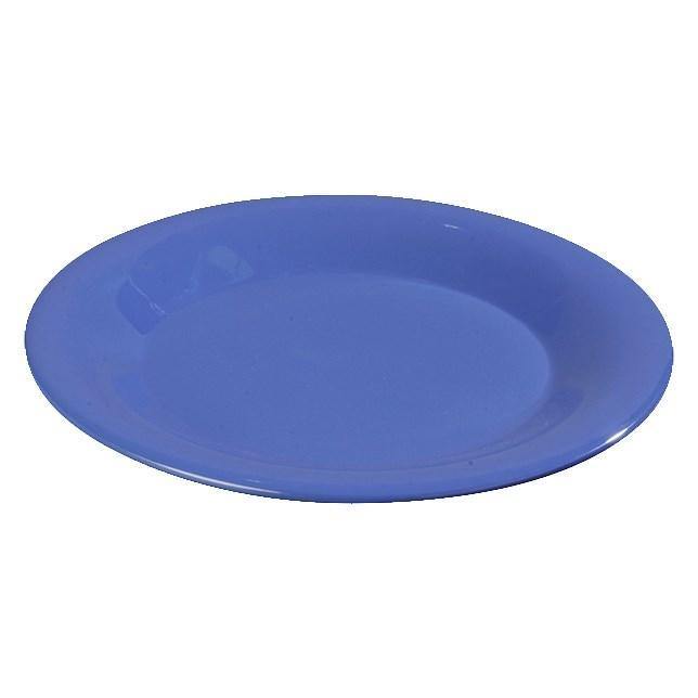 Carlisle 3301814 Sierrus 6-1/2" Ocean Blue Wide Rim Melamine Pie Plate