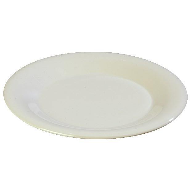 Carlisle 3301842 Sierrus 6-1/2" Bone Wide Rim Melamine Pie Plate