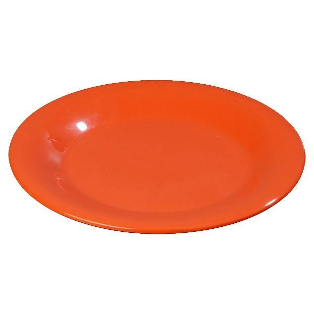 Carlisle 3301852 Sierrus 6-1/2" Sunset Orange Wide Rim Melamine Pie Plate